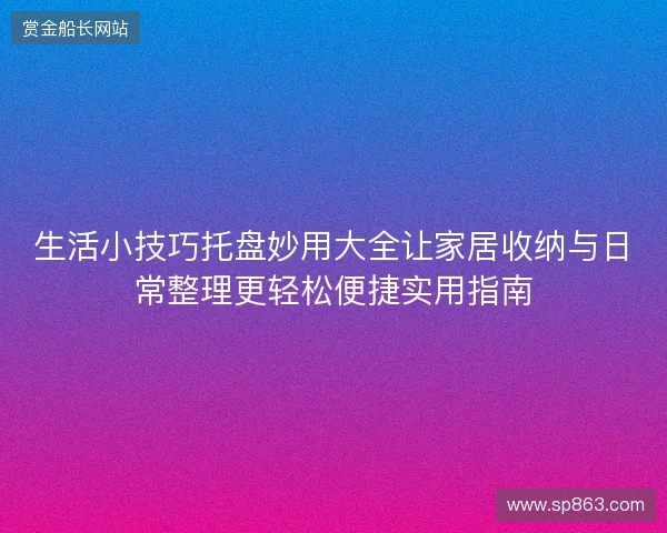 生活小技巧托盘妙用大全让家居收纳与日常整理更轻松便捷实用指南 生活小技巧托盘妙用大全让家居收纳与日常整理更轻松便捷实用指南